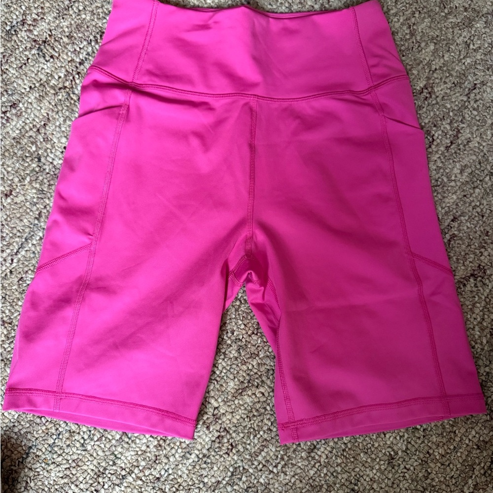 Figs Women's Bright Pink Biker Shorts